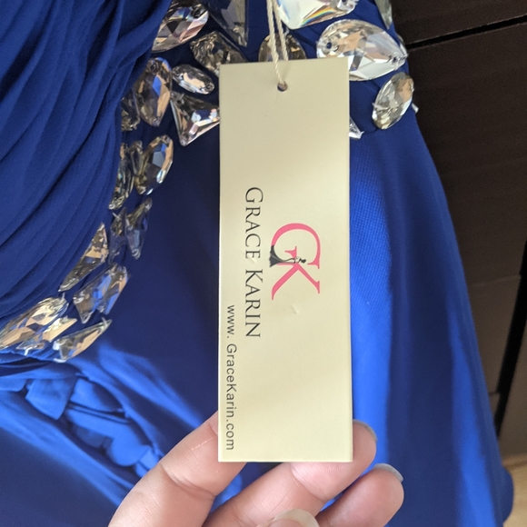 Grace Karin Blue Dress For Wedding, Cocktail, Prom - Picture 4 of 5